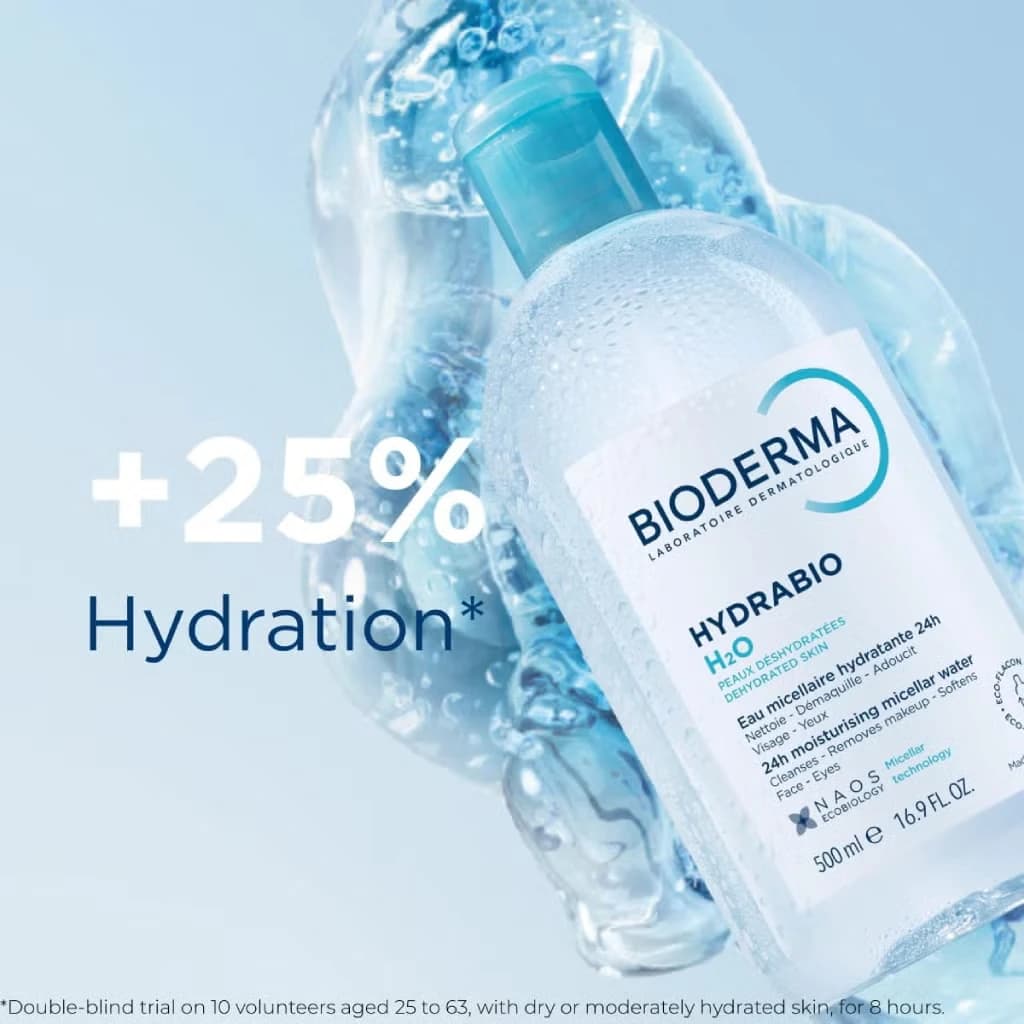 میسلار واتر پاک کننده آرایش و آبرسان H2O بیودرما مناسب پوست خشک — تصویر ۳