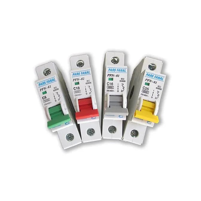 مینیاتوری تکفاز 63 آمپر تیپ C پارس فانال 6KA