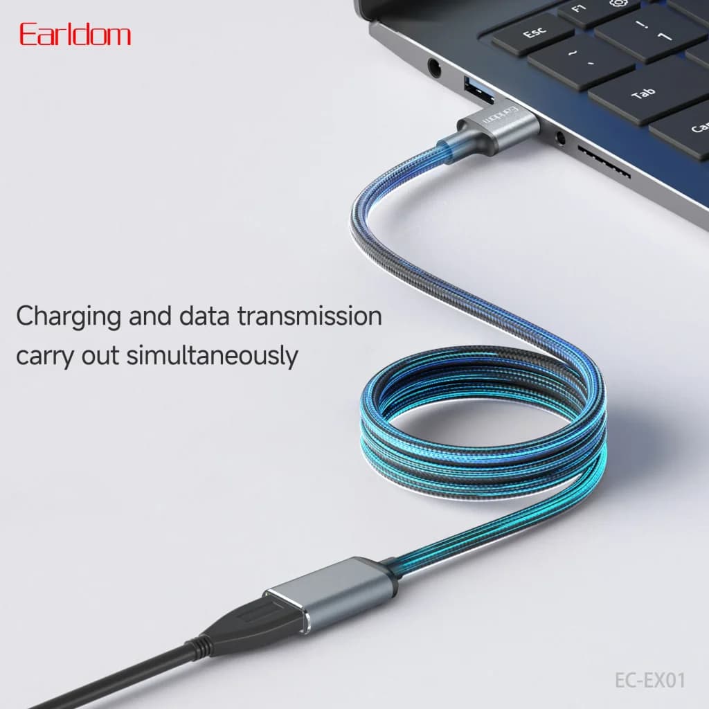 مشخصات ، و خرید کابل افزایش USB 2.0 ارلدام (Earldom) مدل EC-EX01 - طول ۳ متر - با روکش بافت مقاوم — تصویر ۷