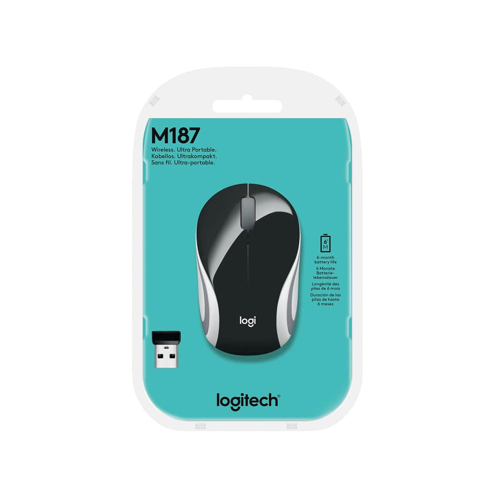 موس بی سیم لاجیتک مدل M187 مشکی — تصویر ۳
