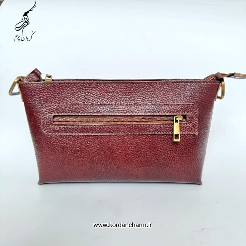 کیف دوشی چرم زنانه مدل چکاوک طرح فلوتر — تصویر ۶