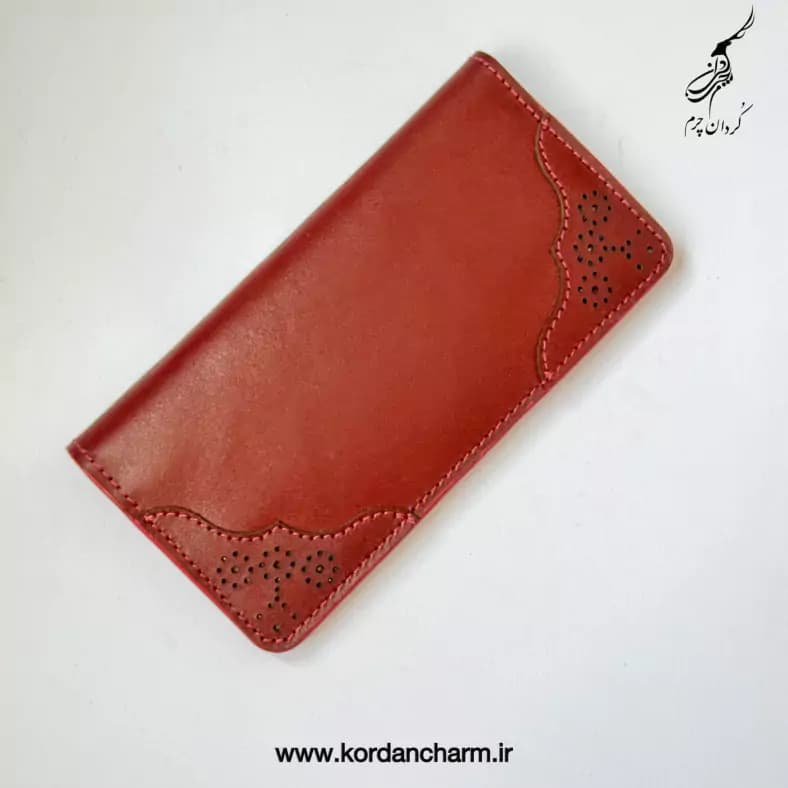 کیف پول چرم زنانه مدل مروارید طرح ساده — تصویر ۵