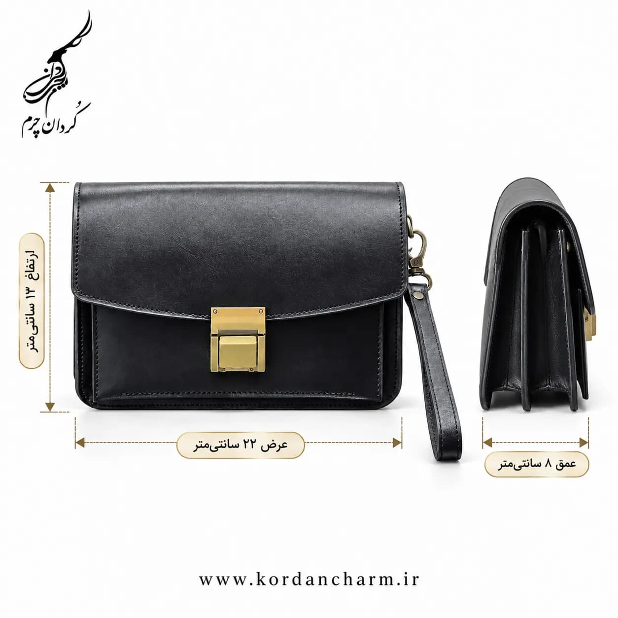 کیف دستی مردانه مدل داریوش طرح ساده — تصویر ۵