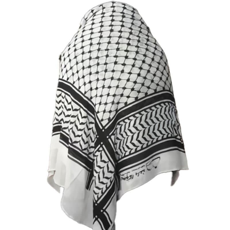 چفیه فلسطینی مشکی چاپی 115 سانتیمتر – جدید