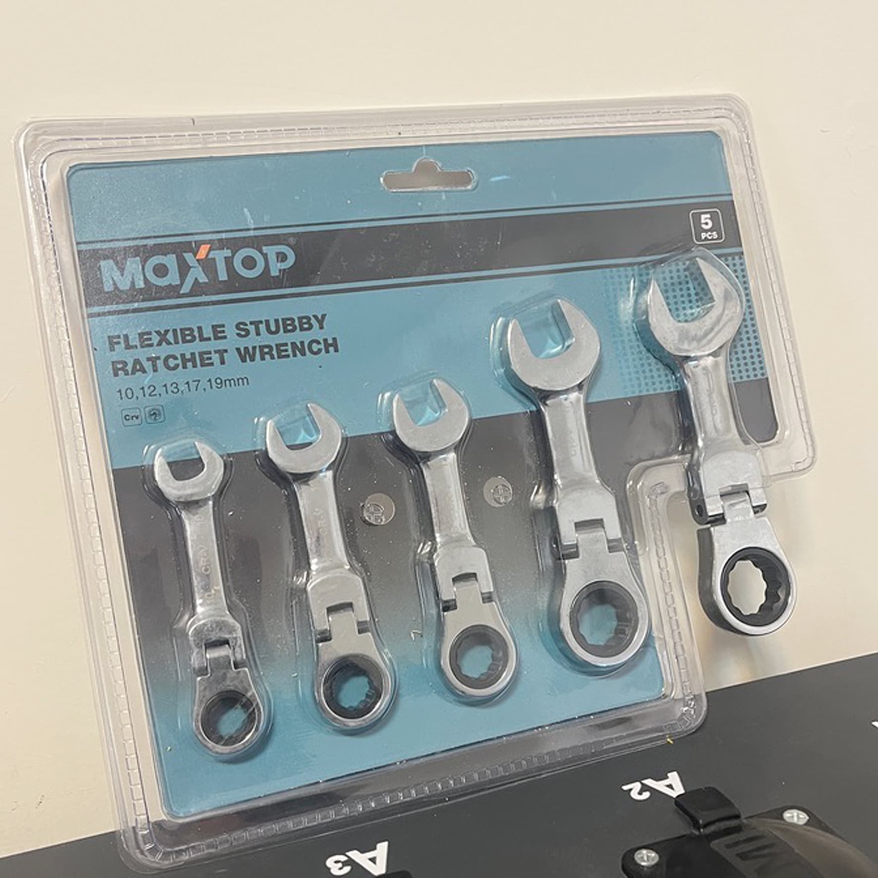 ست آچار 5 عددی یکسر تخت و رینگ جغجغه ای سرتاشو مکس تاپ مدل MXP-05 — تصویر ۲