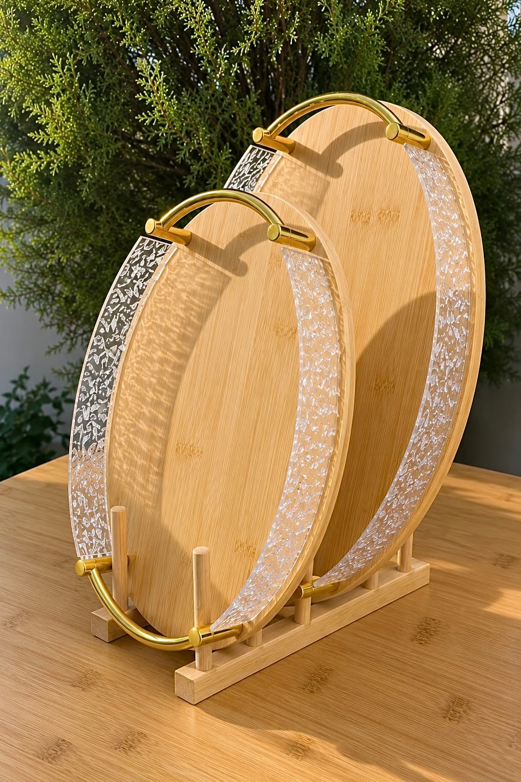 سرویس سینی بامبو دور اکرولیک