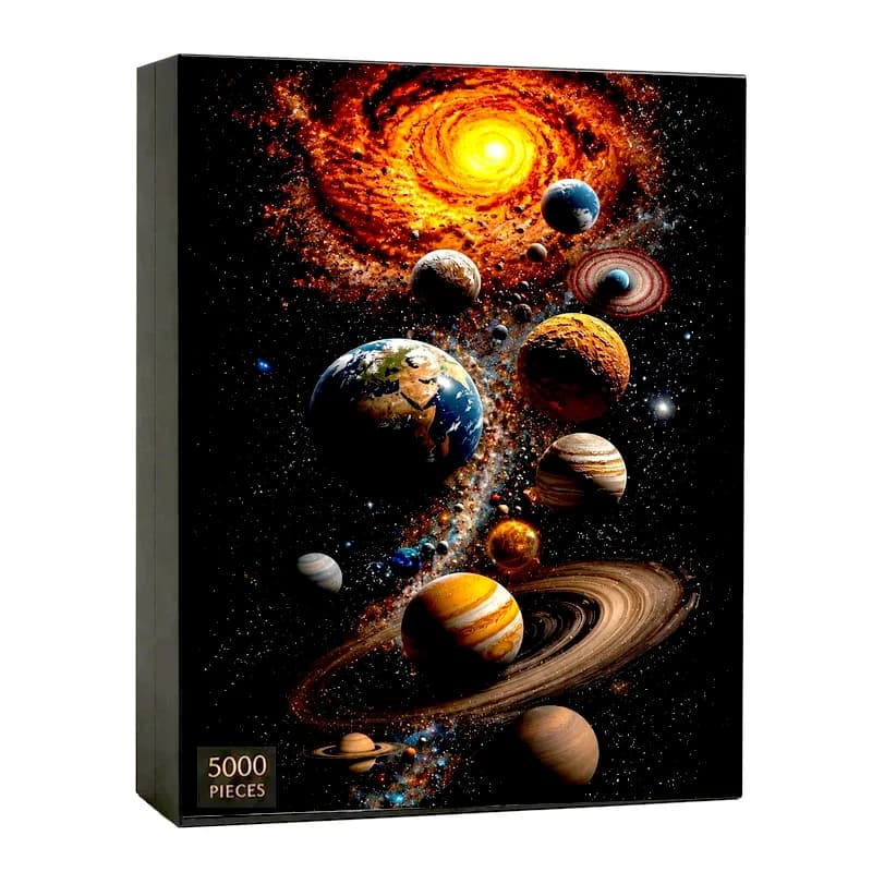 پازل چوبی ۵۰۰۰ تکه منظومه شمسی و کهکشان Wooden Solar System & Galaxy