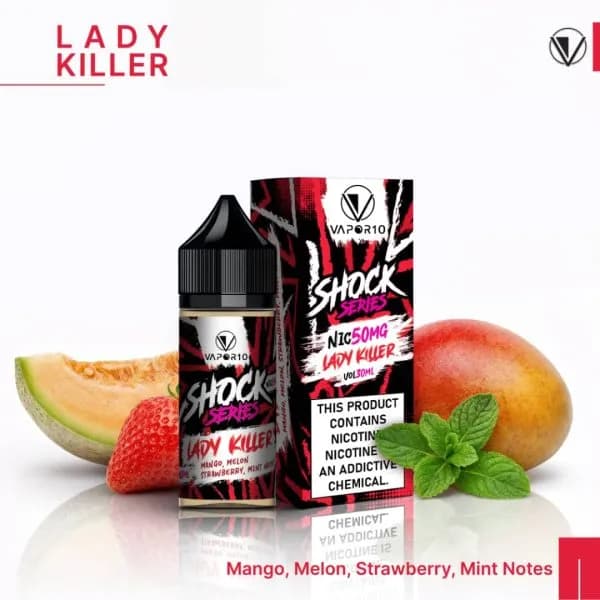 سالت نیکوتین لیدی کیلیر کمپانی ویپور 10 سری شوک | VAPOR 10 Nicotin Salt Lady Killer