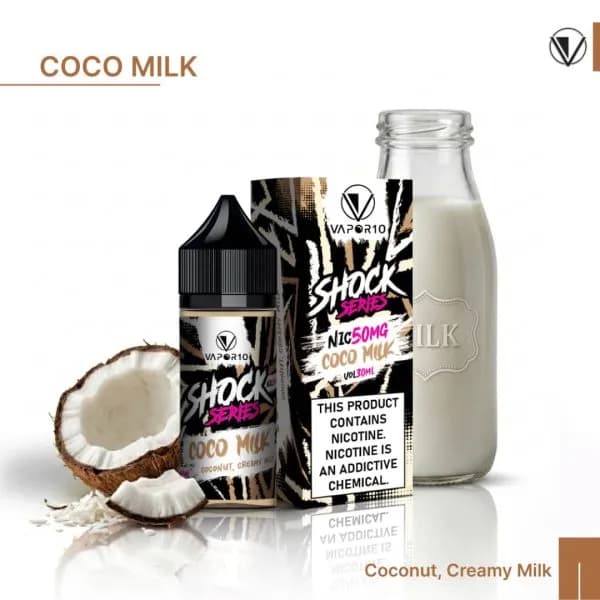 سالت نیکوتین شیر نارگیل کمپانی ویپور 10 سری شوک | VAPOR 10 Nicotin Salt Coco Milk