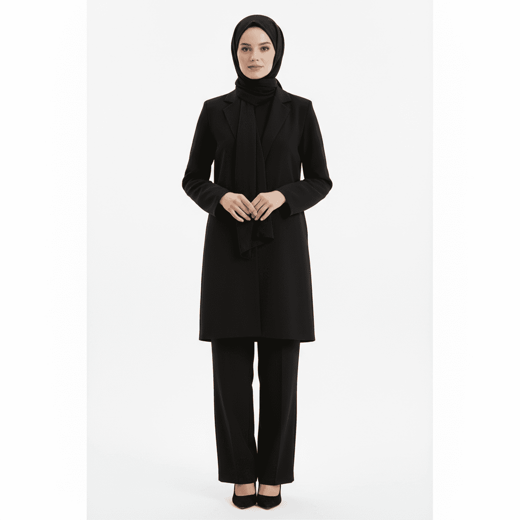 (عمده)شلوار مجلسی زنانه ، مدل راسته،کرپ ژاپن اصل پوشینا ، مشکی (فوق العاده مشکی دوخت حرفه ای و مزونی)