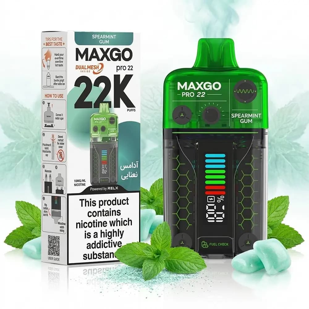 پاد سیستم نیمه دائمی مکس گو پرو ۲۲ هزار پاف RELX MaxGO Pro 22K (قابل شارژ مجدد) — تصویر ۶