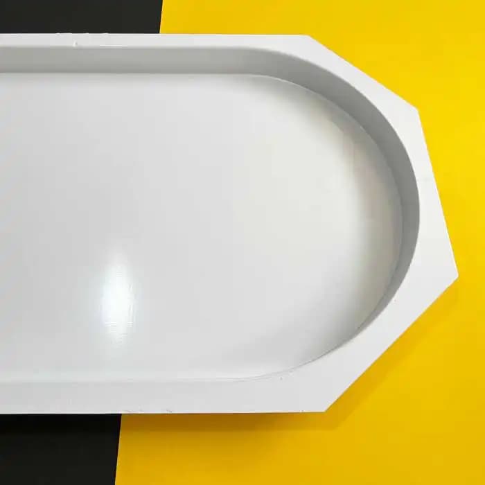 قالب ABS چوب و رزین مدل بیضی ابعاد 50*100 عمق 5 سانتیمتر مناسب میز — تصویر ۳