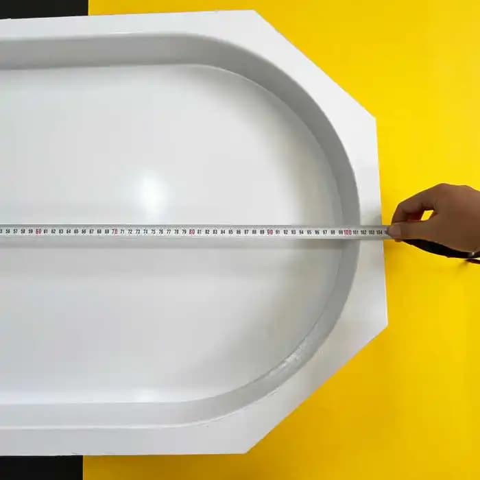 قالب ABS چوب و رزین مدل بیضی ابعاد 50*100 عمق 5 سانتیمتر مناسب میز — تصویر ۶