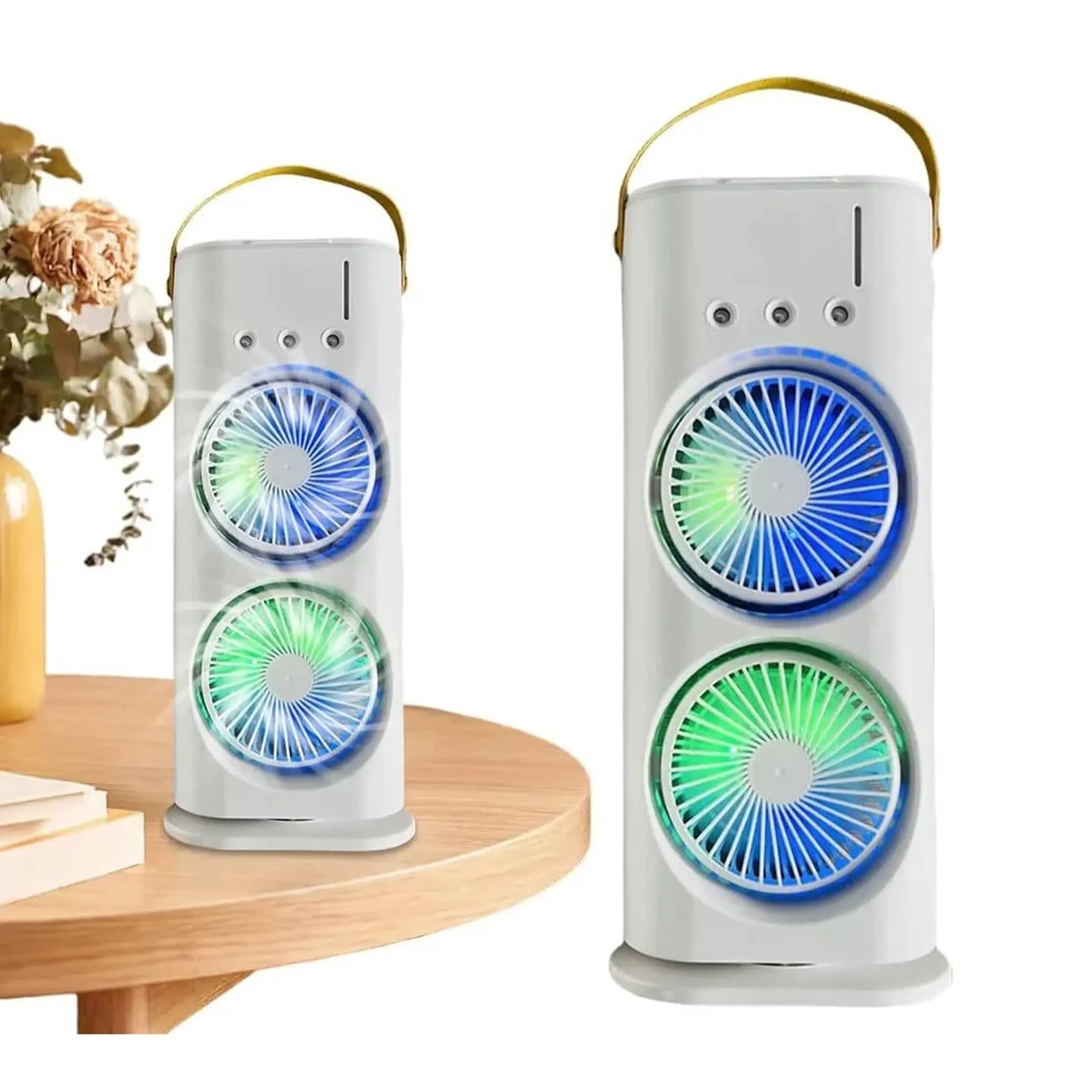 پنکه رومیزی مه پاش شارژی دو فن Double Ended Spray Fan
