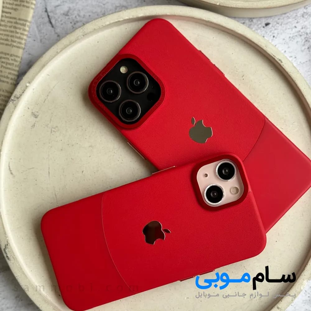 قاب Leather Metal قرمز آیفون(کدC1706)؛ (قیمت به روز 1405 ) — تصویر ۳