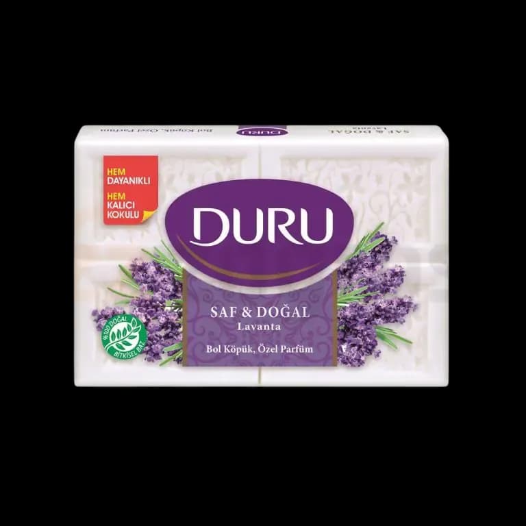 صابون گیاهی دورو مدل Saf & Dogal با رایحه اسطوخودوس بسته 4 عددی — تصویر ۲