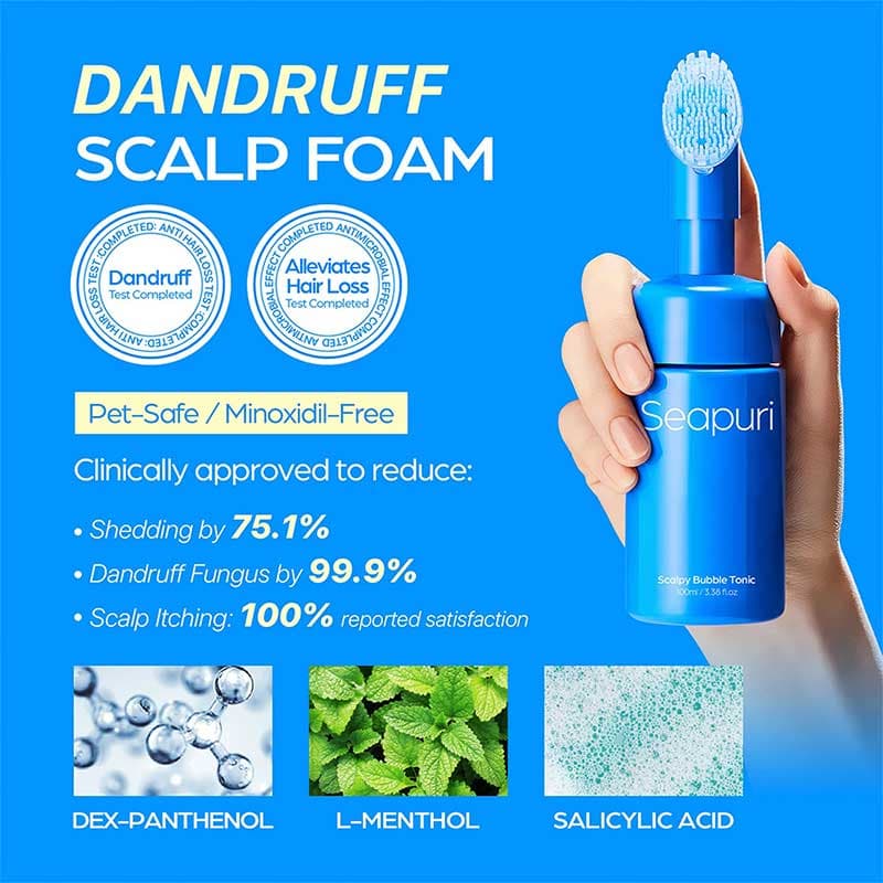 تونیک اسکالپ کف سر و تقویت مو سی پوری Seapuri Scalpy Bubble Tonic — تصویر ۲