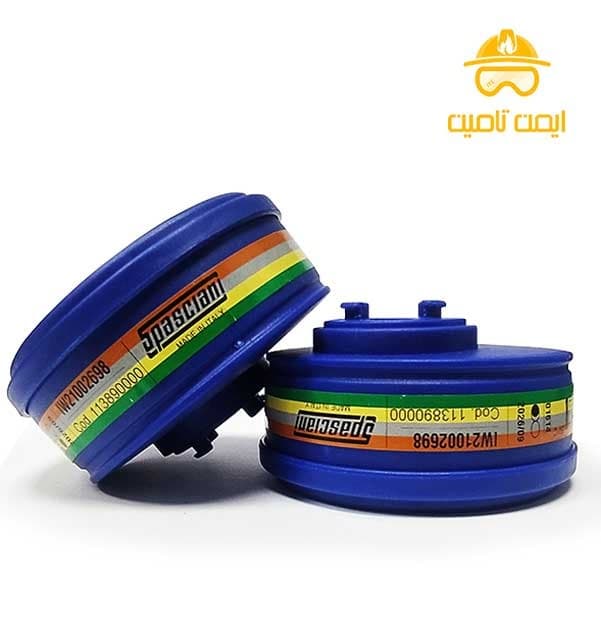 فیلتر ماسک شیمیایی 4 حالته اسپاسیانی برای ماسک نیم صورت|بسته 2 عددی — تصویر ۲