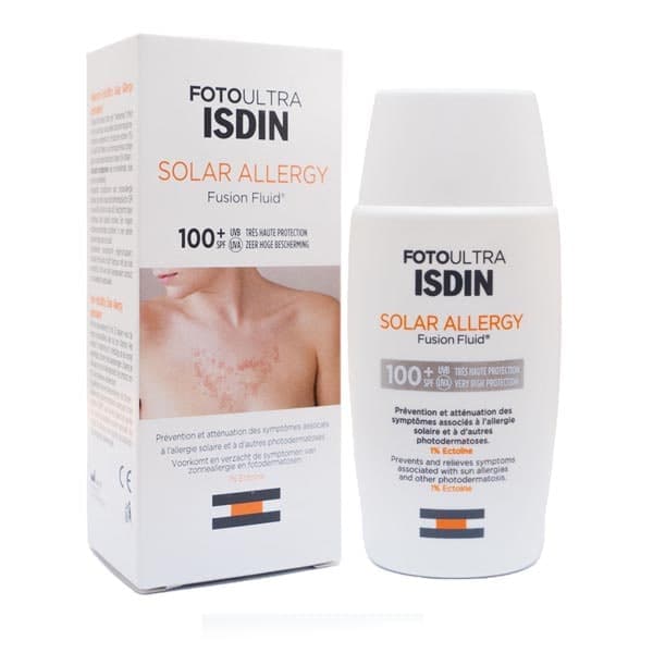 ضد آفتاب سولار آلرژی فیوژن فلوئید ایزدین Foto Ultra ISDIN Solar Allergy Fusion Fluid SPF 100+