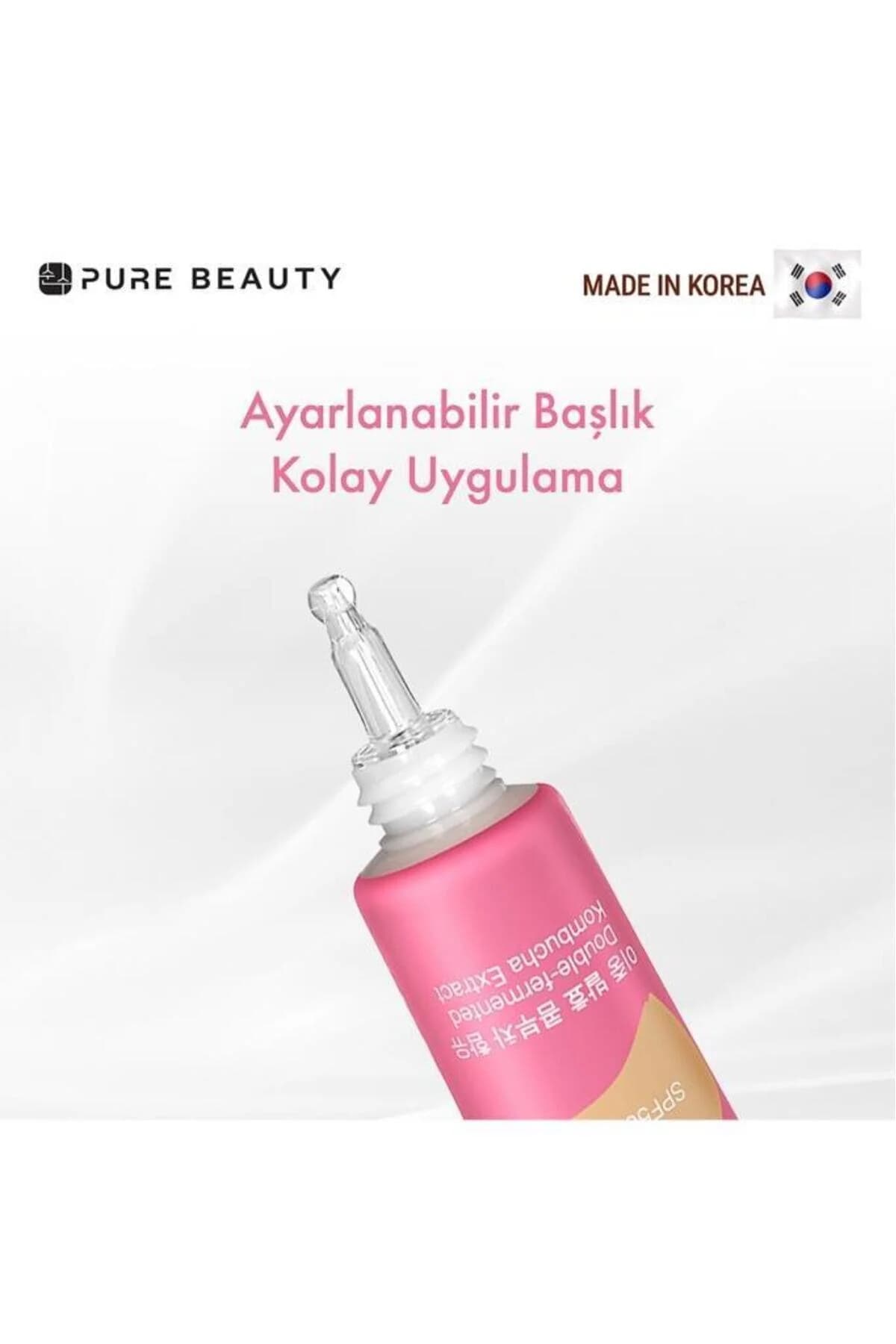 کرم بیبی پیور بیوتی PURE BEAUTY مدل 1001، SPF50 PA++++، رنگ عاجی (بژ)، ۳۰ میلیلیتر — تصویر ۶