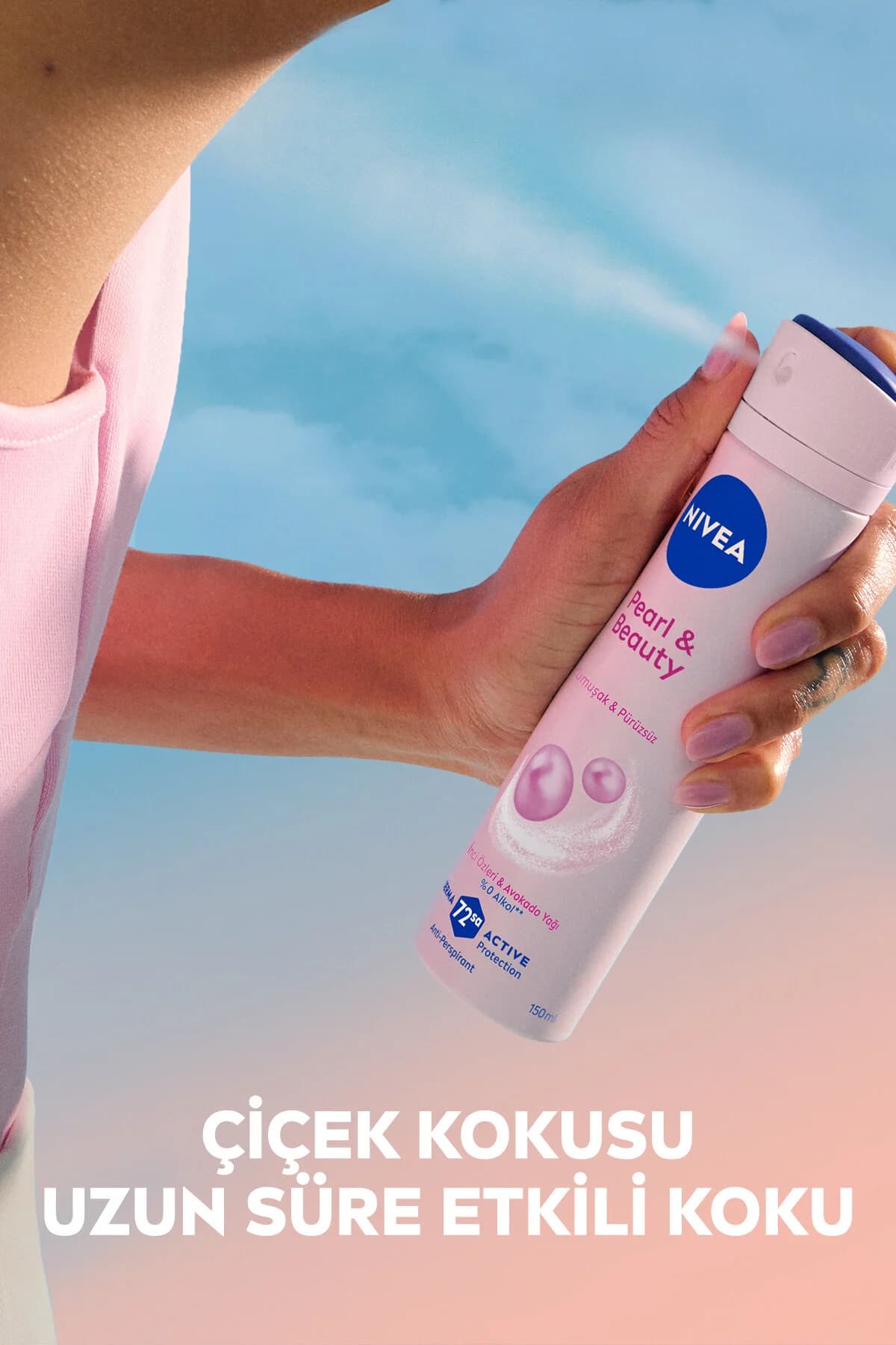 اسپری دئودورانت زنانه نیوآ NIVEA Pearl&Beauty، حجم ۱۵۰ میلیلیتر — تصویر ۵