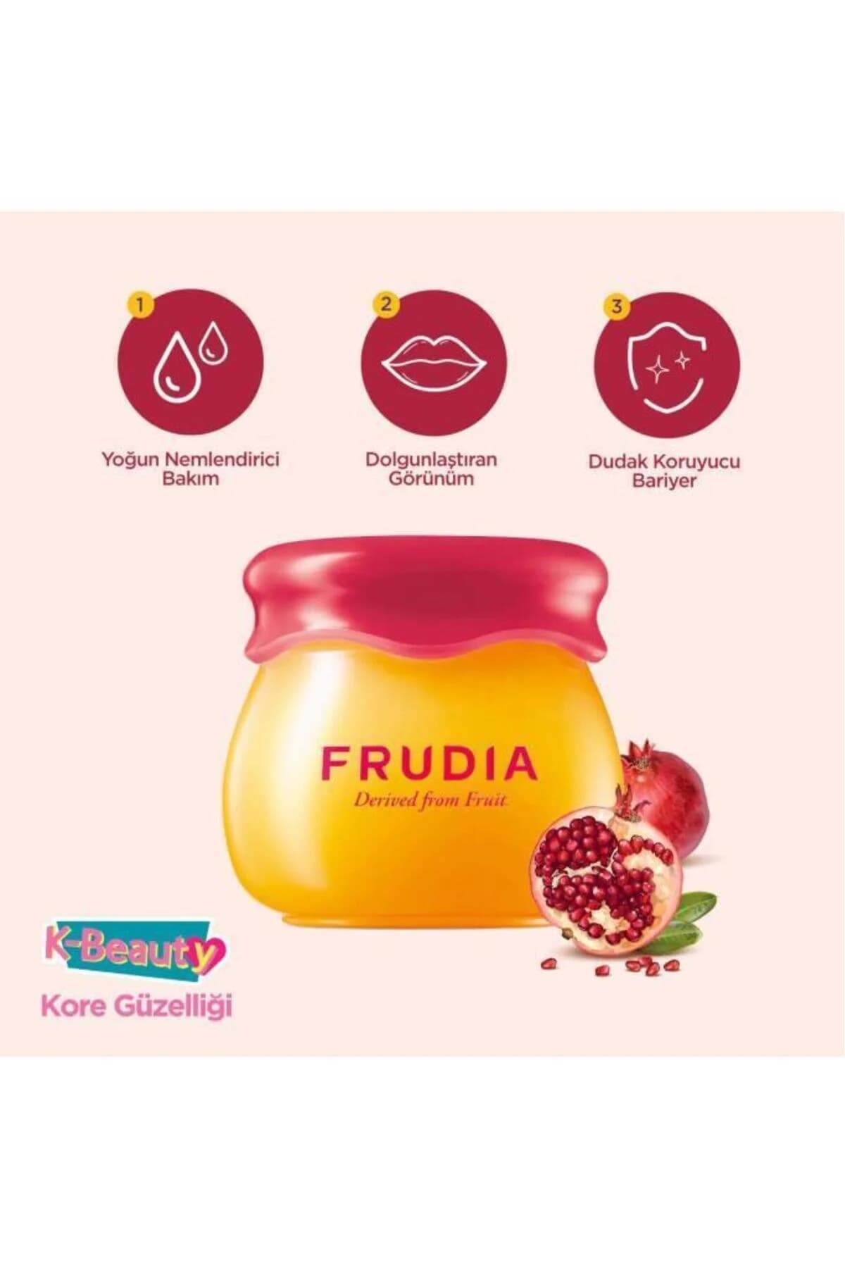 ست بالم لب مرطوبکننده فرودیا FRUDIA بلوبری و انار، ۲۰ گرم قرمز — تصویر ۳