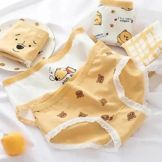 شورت نخ پنبه زنانه در 5 طرح رنگ خردلی — تصویر ۳