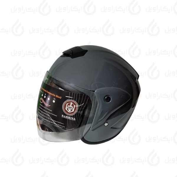 کلاه بدون فک موتورسیکلت سابرینا طوسی روغنی (کلاه اسکوتر) — تصویر ۳