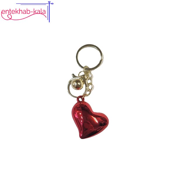 جاکلیدی هولوگرامی طرح قلب رنگ قرمز