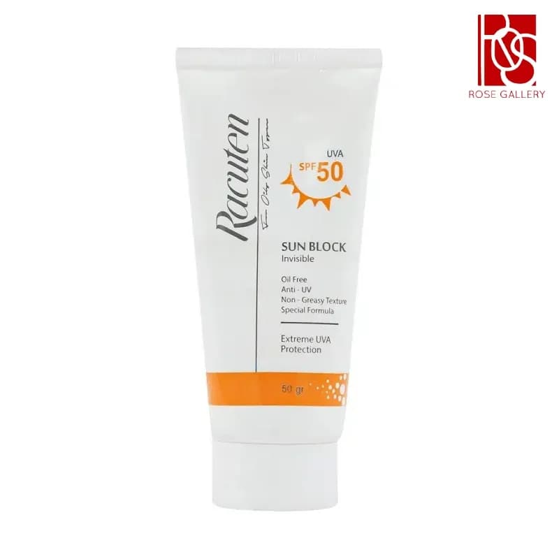 ضد آفتاب راکوتن SPF50 بی رنگ پوست چرب و مختلط 50 گرم