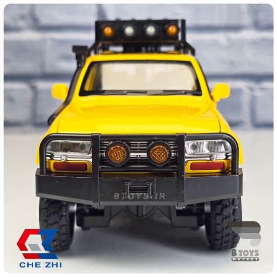 ماکت تویوتا لندکروز اتاق 80 زرد چِژی(Toyota Land Cruiser LC80 Chezhi) مقیاس:1/24 — تصویر ۳
