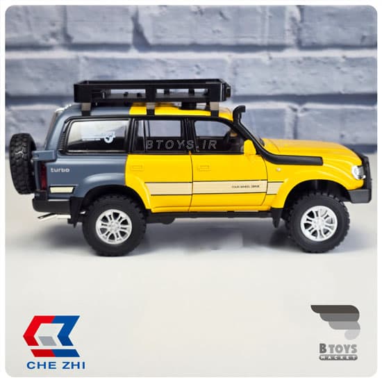 ماکت تویوتا لندکروز اتاق 80 زرد چِژی(Toyota Land Cruiser LC80 Chezhi) مقیاس:1/24 — تصویر ۶