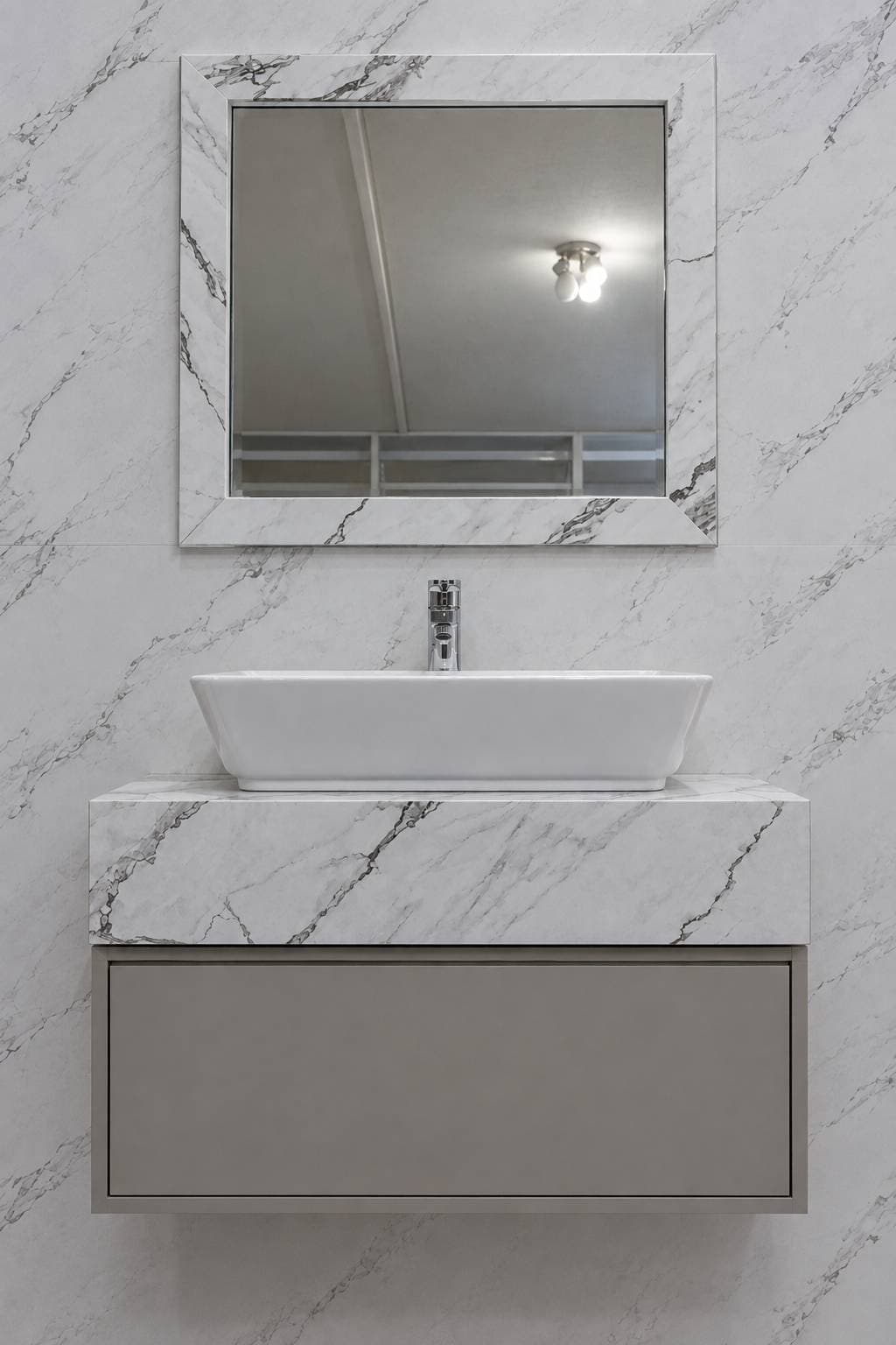روشویی کابینتی طرح سنگ