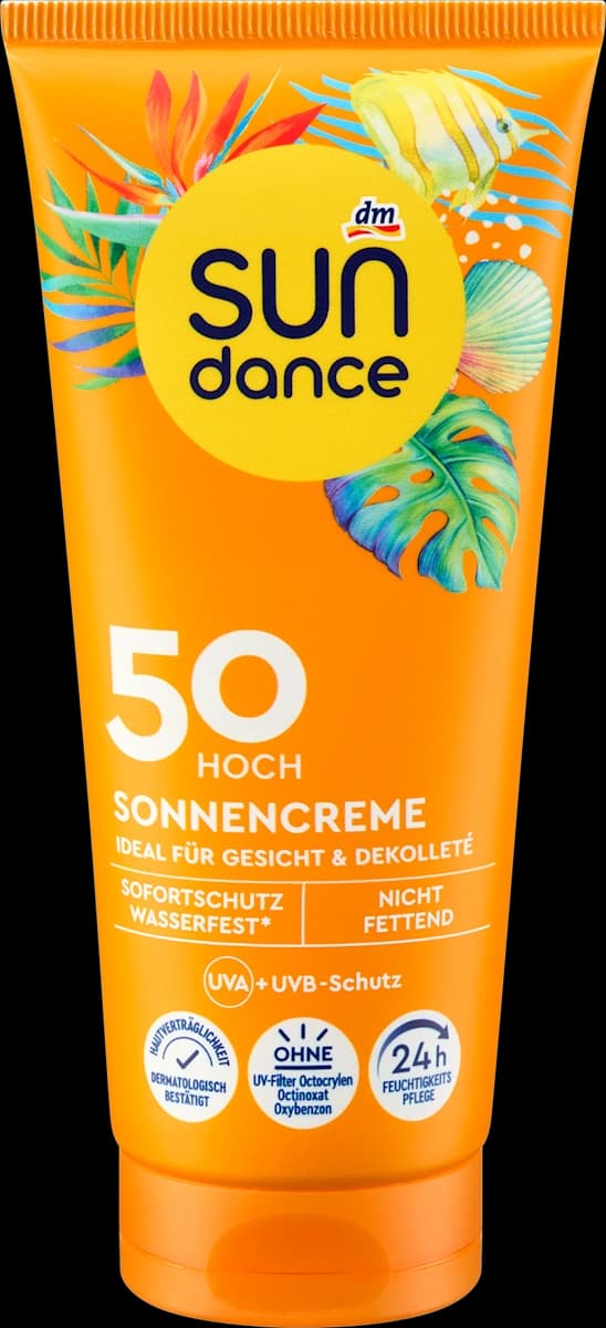 کرم ضد آفتاب صورت و دکلته سان دنس SPF 50 حجم ۱۰۰ میل