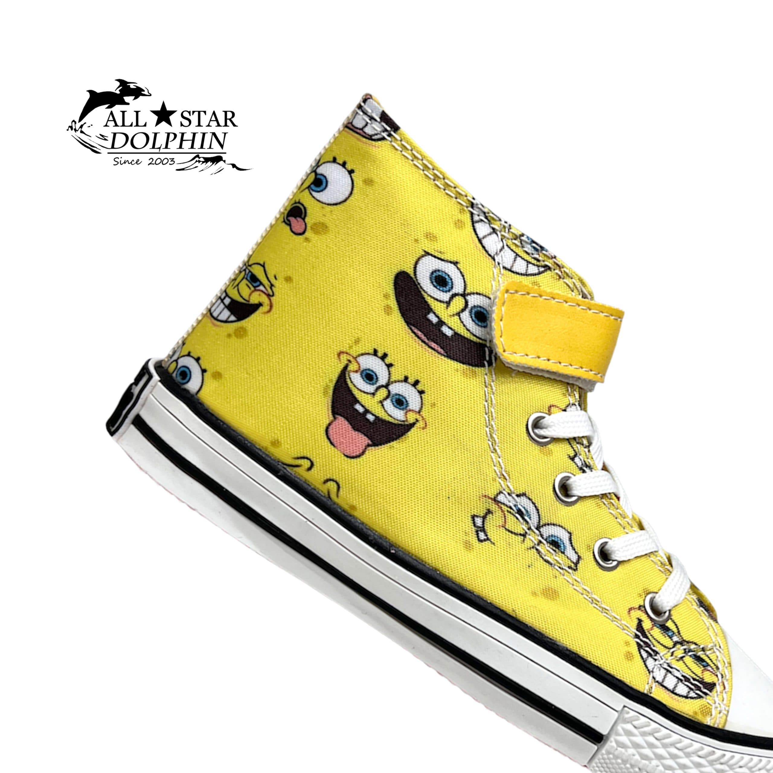 کتونی آل استار ساق بلند بچه گانه طرح باب اسفنجی (All Star) — تصویر ۲