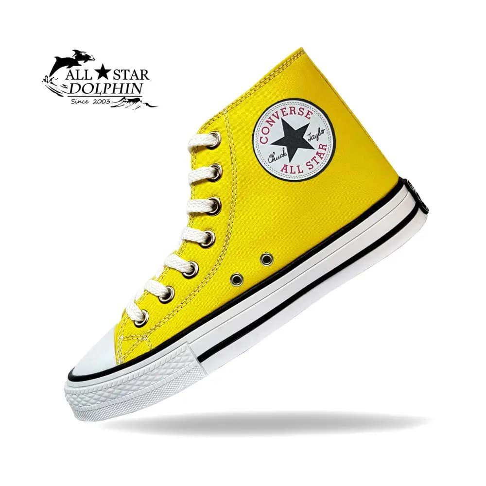 کتونی آل استار ساق بلند زرد (All Star) — تصویر ۲