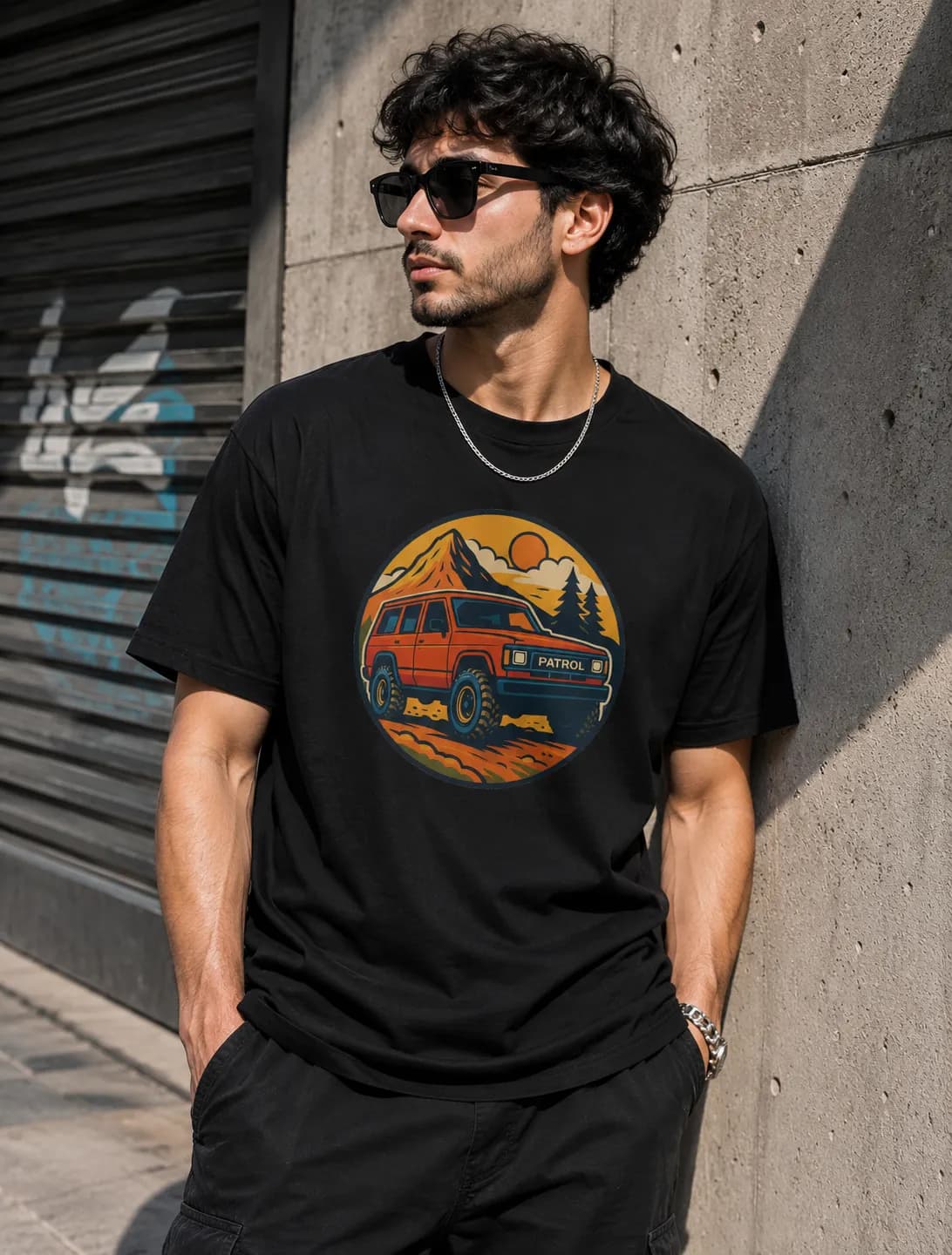 تیشرت آستین کوتاه مردانه طرح Patrol Off-Road