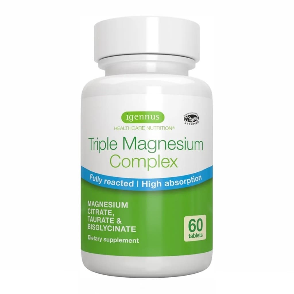 قرص Triple Magnesium Complex ایجنوس | منیزیم سیترات، بیس گلیسینات و تورات | 60 عدد