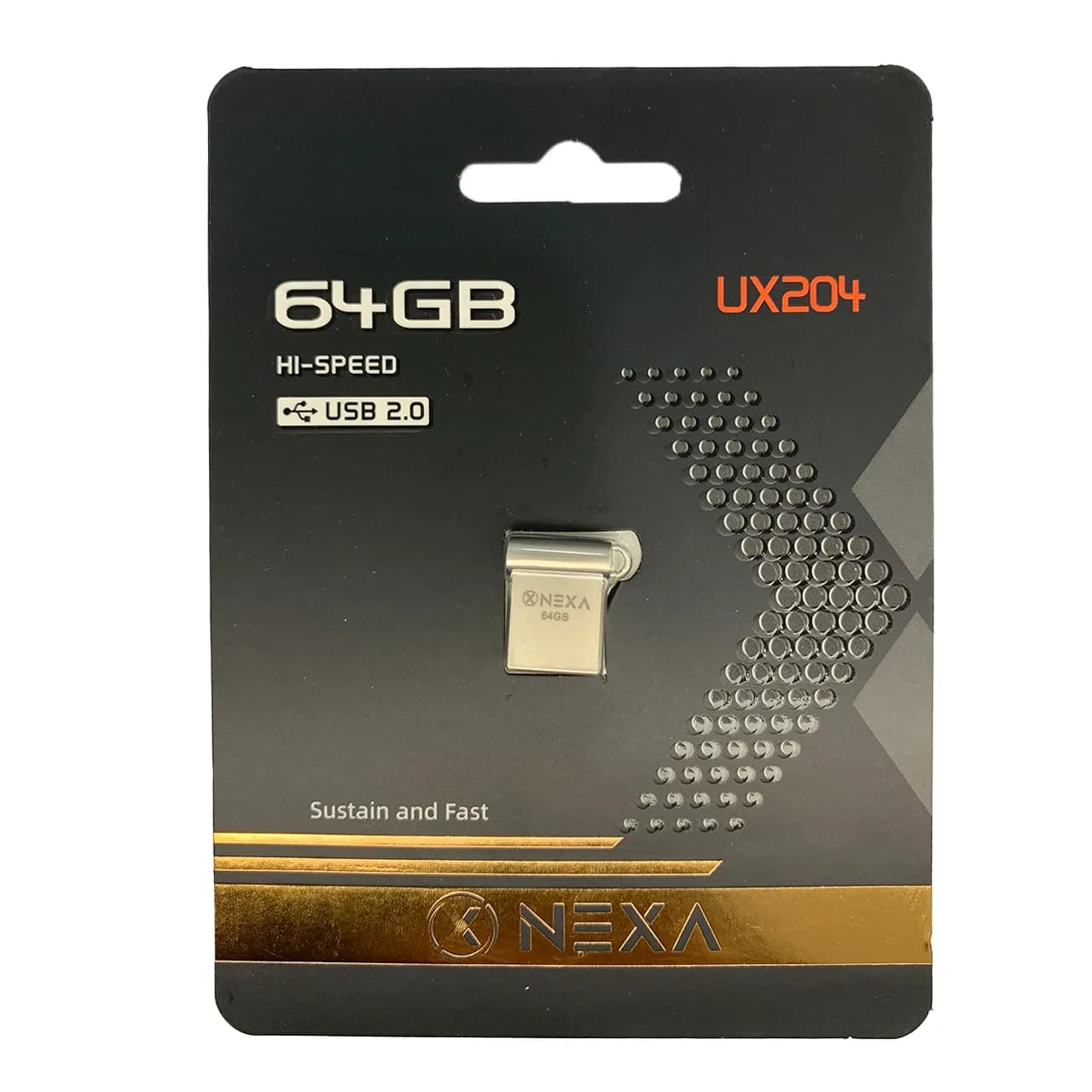 Flash Memory NEXA HI-SPEED UX204 USB2.0 – 64GB (گارانتی 2 ساله پژواک) نقره ای