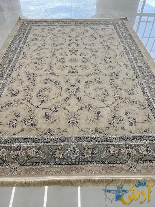 فرش افشان گل برجسته 1200 شانه طرح رز رنگی