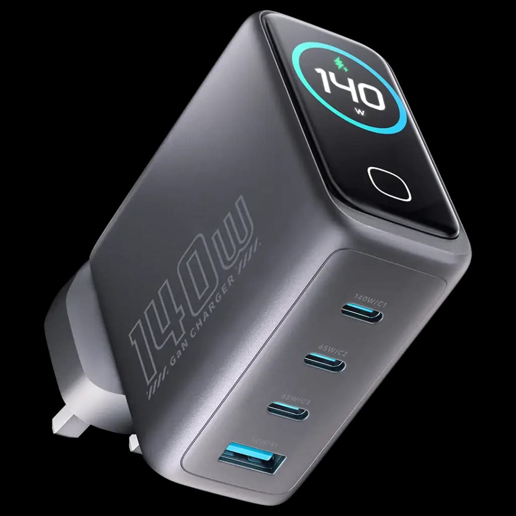 شارژر دیواری پاورولوژی مدل PWGAN140W توان ۱۴۰ وات