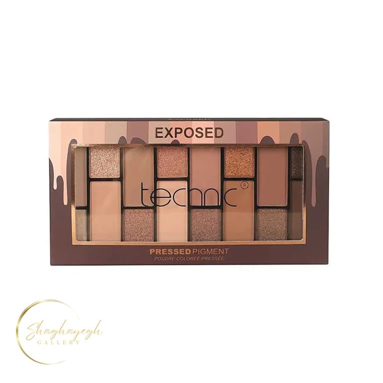 پالت سايه چشم 16 رنگ نود و گرم تکنیک Exposed تکنیک 29.6 گرم Technic Exposed Pressed Pigment Eyeshadow Palette 29.6g