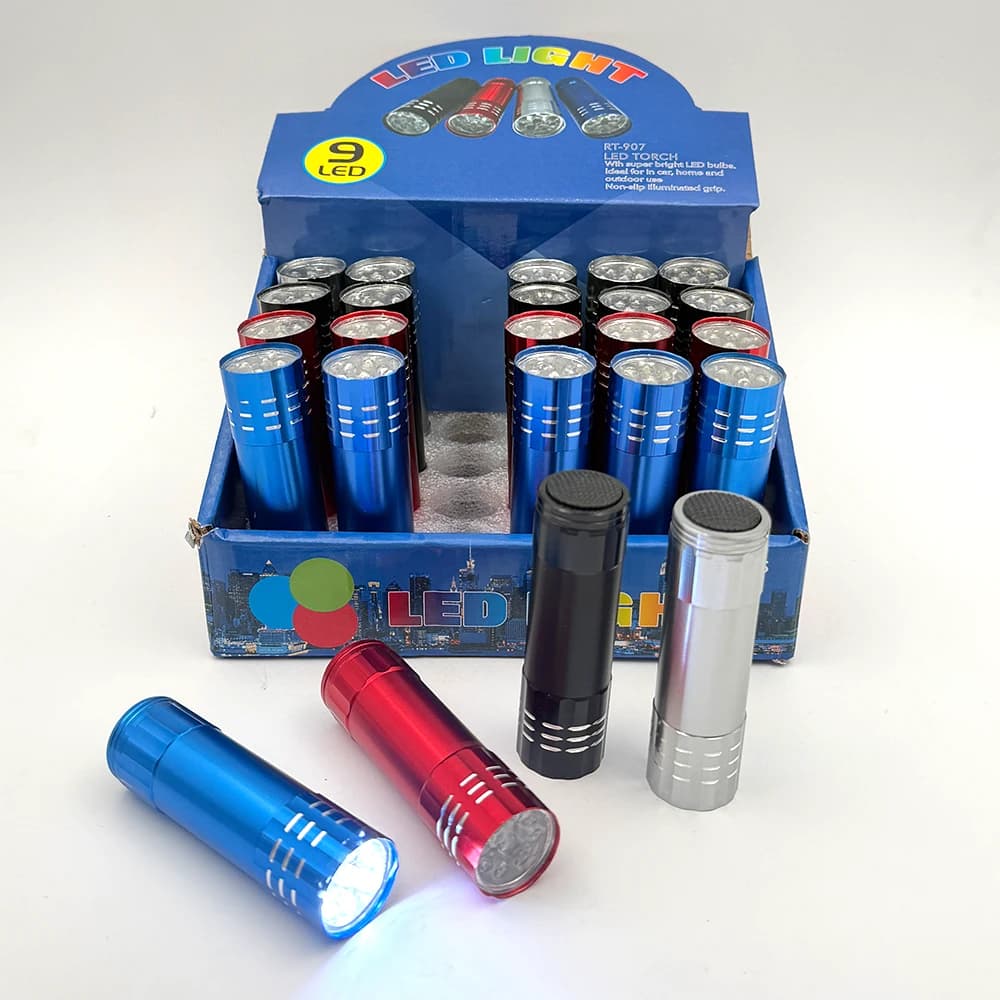 چراغ قوه فلزی فوق پر نور 6 LED