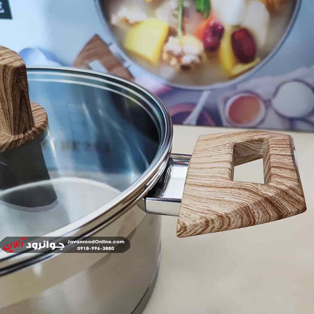 سرویس قابلمه استیل زیو 10 پارچه با کفی 4 لایه و دسته باکالیت نسوز مدل Zio Z-1510 — تصویر ۴