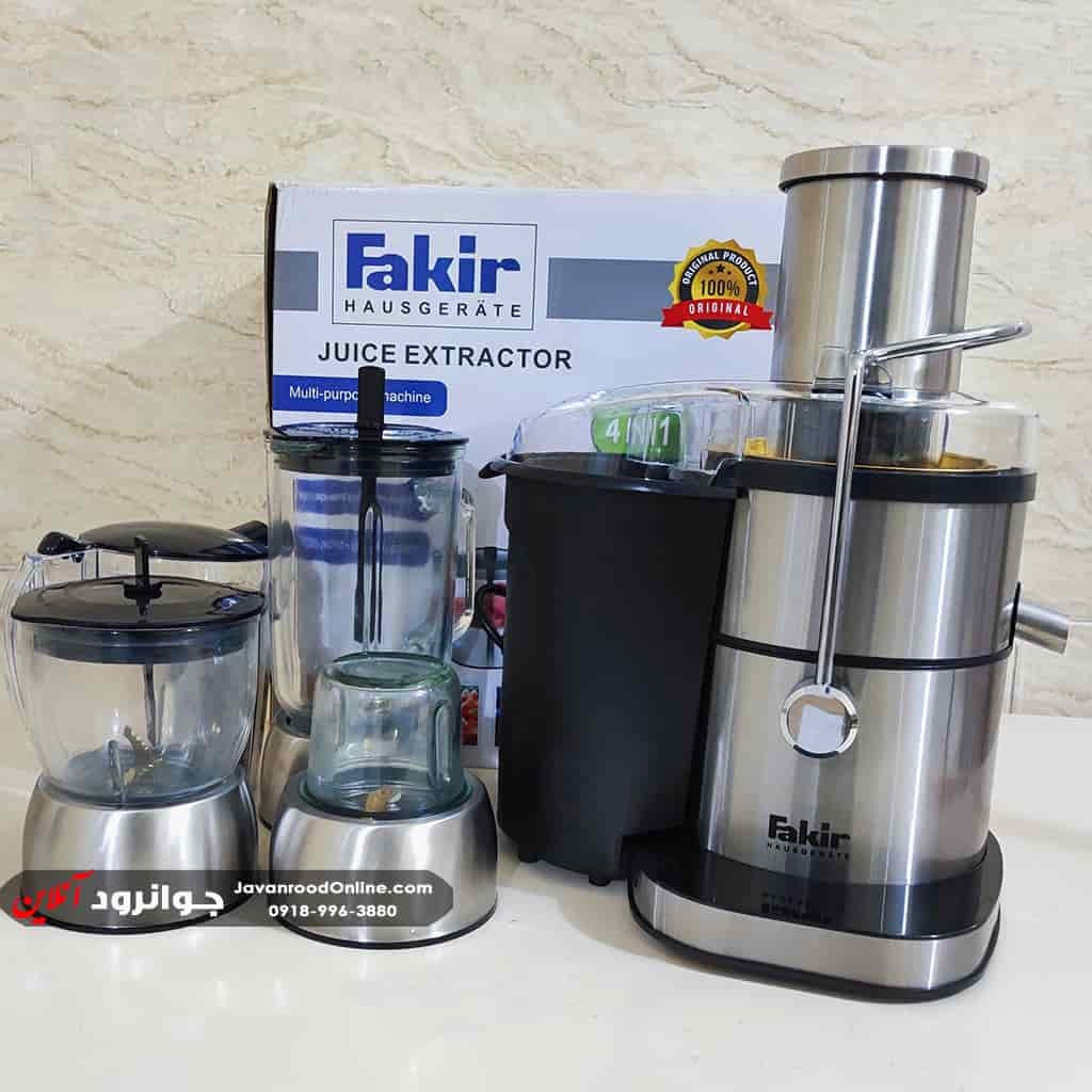 آبمیوه گیر لمسی فکر تیغه طلایی 4 کاره مدل Fakir KF956 — تصویر ۲