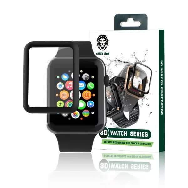 محافظ صفحه نمایش مات اپل واچ سری 7 سایز 45 میلی متری گرین مدل Green 3D AG Matte Glass Screen Protector for Apple Watch 45mm GN3DAGW45CL — تصویر ۲