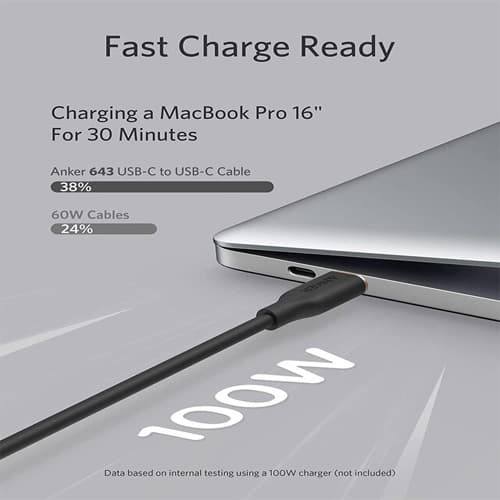 کابل شارژ انکر USB-C به USB-C مدل Anker PowerLine III Flow A8553H21 — تصویر ۴