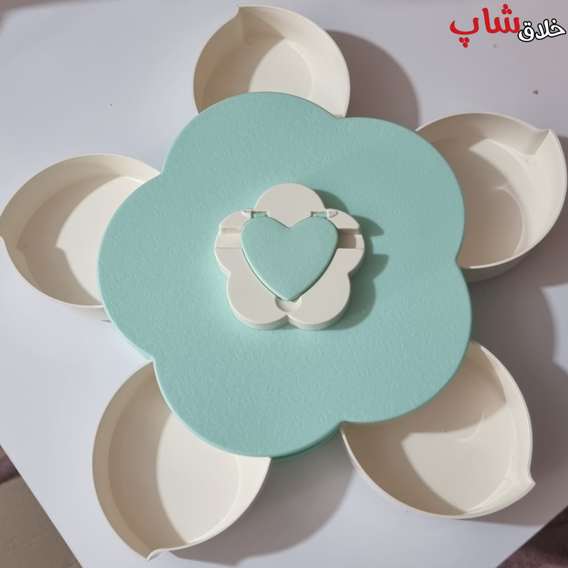 اردو خوری چرخشی 1 طبقه طرح گل کد X03 — تصویر ۲