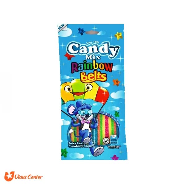 پاستیل نواری Candy Mix مدل Rainbow وزن 85 گرم