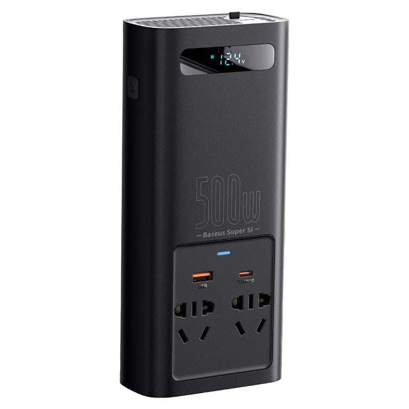 اینورتر و مبدل برق بیسوس Baseus Super Si Power Inverter 500W CN EU 220V CGNB000101 ولتاژ 220 ولت — تصویر ۶